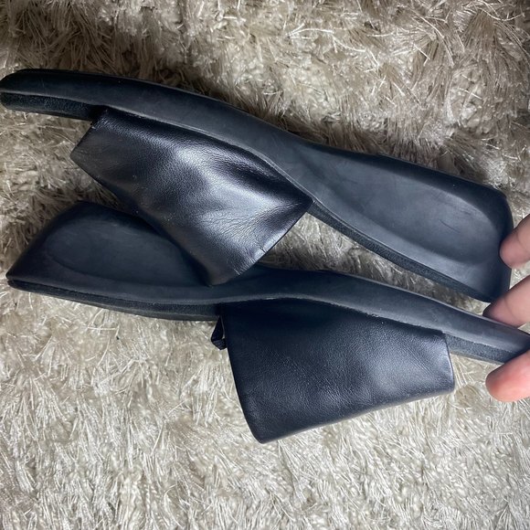 Y2K chunky black slip on sandals - Picture 2 of 5